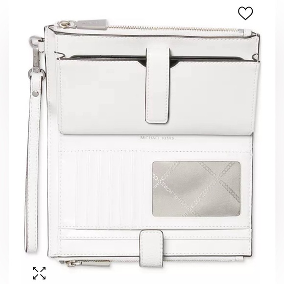 MICHAEL MICHAEL KORS Jet Set Double-Zip Pebble Leather SmartPhone Wristlet - Picture 2 of 7